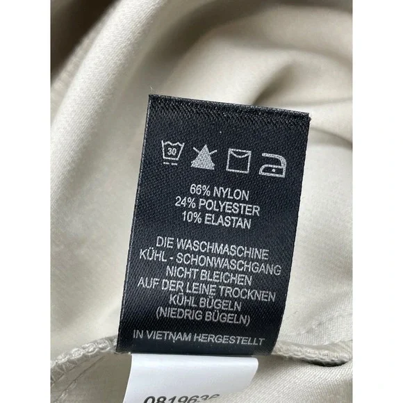 RACHEL ZOE Hi Rise Slim Leg Pants Beige Four Way Stretch Size 14 - Picture 10 of 11